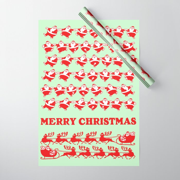 Retro Santa Wrapping Paper