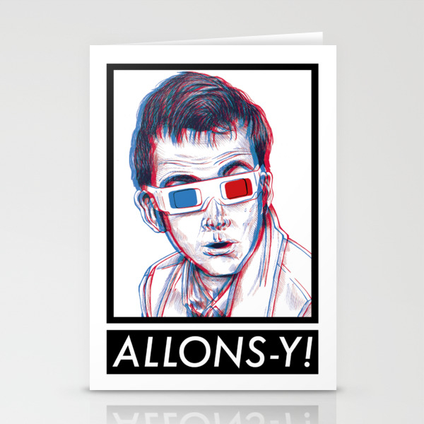 10th Doctor 3d Glasses Stationery Cards By Gypsydang3r Society6
