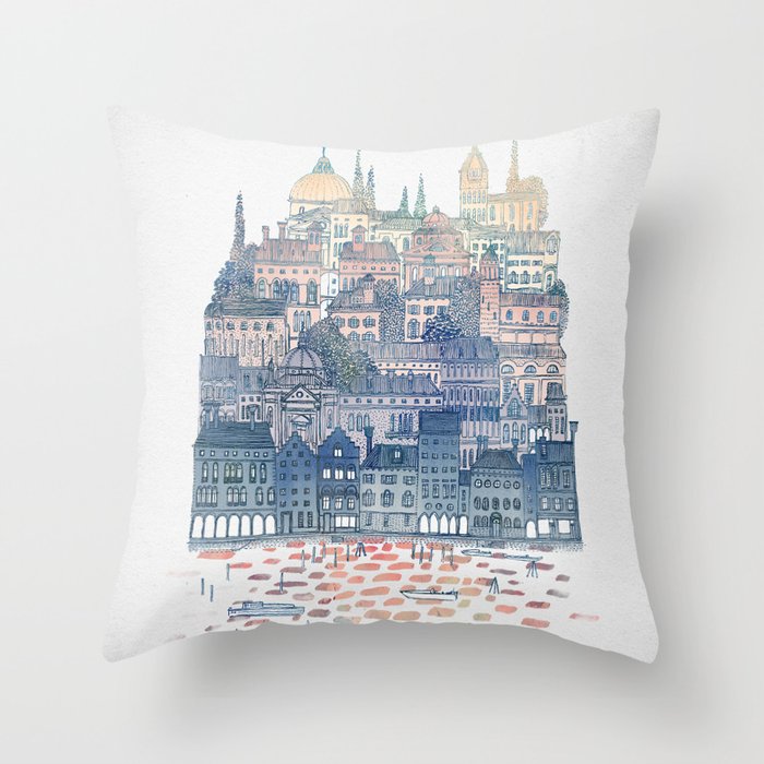 Serenissima - Venice in the Evening Throw Pillow