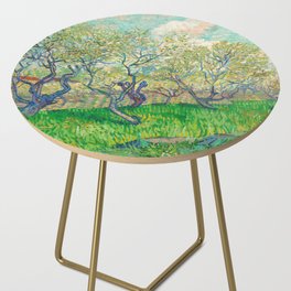 Orchard in Blossom, 1889 by Vincent van Gogh Side Table