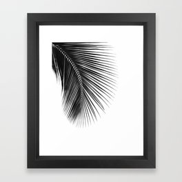 PALM LEAF BLACK Framed Art Print