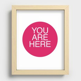You are here Recessed Framed Print