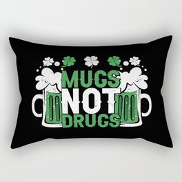 Mugs Not Drugs St Patrick's Day Rectangular Pillow