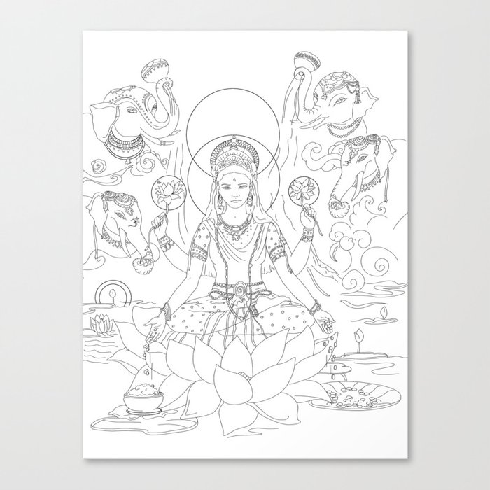 Hindu goddess Padma Lakshmi Canvas Print