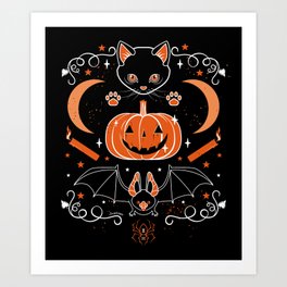 Halloween Spooks Art Print