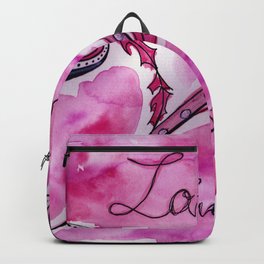 love lust Backpack | Pink, Heart, Hearts, Watercolor, Expressionism, Blank, Abstract, Ink, Valentine, Illustration 