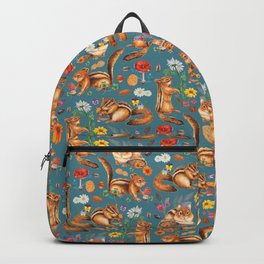 Chipmunks friends - Blue Backpack