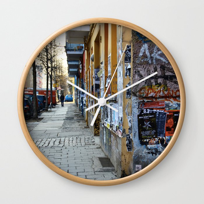 BERLIN - Street photography - slap tag Wall Clock