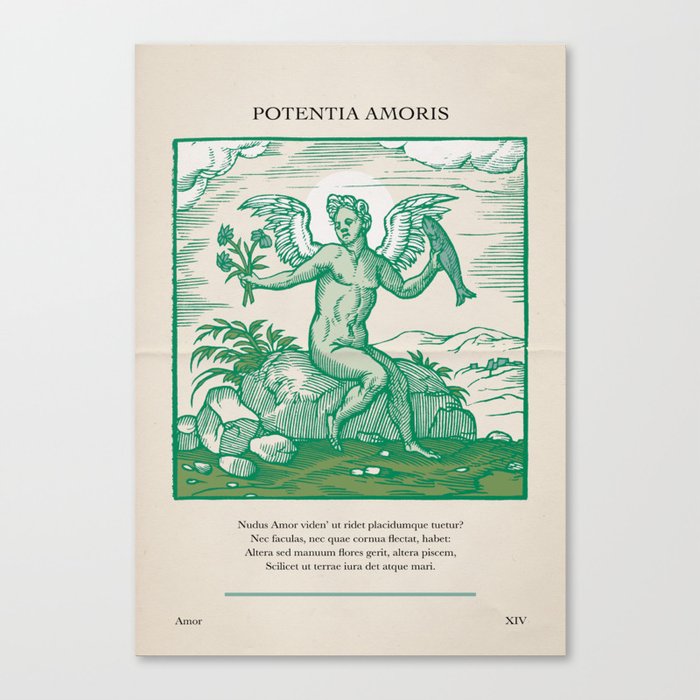 Potentia Amoris - green  Canvas Print