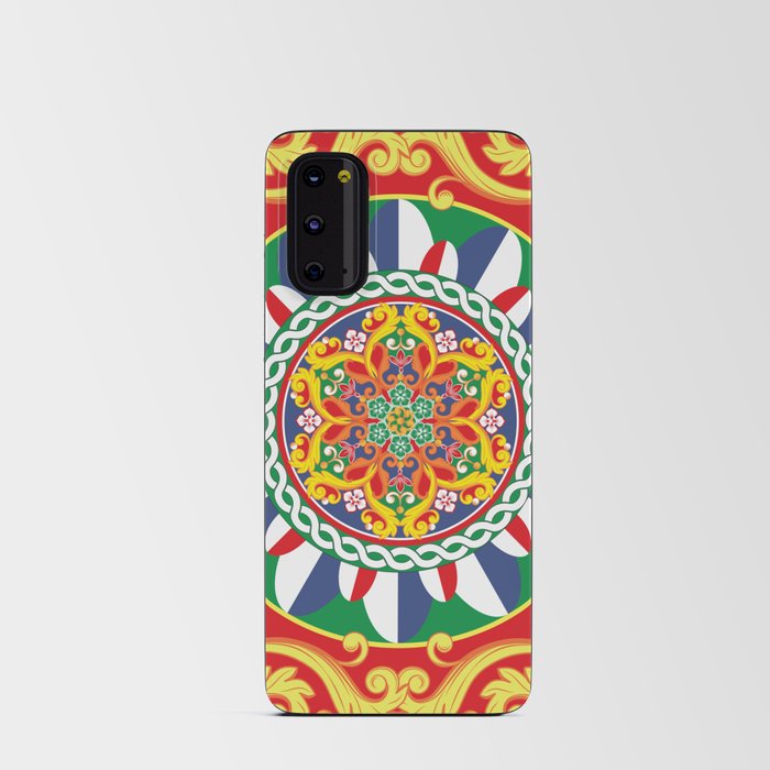 Sicilian Baroque Floral Mandala Tile Android Card Case