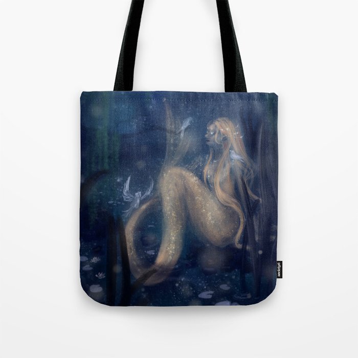 Mermaid and Birdies Tote Bag