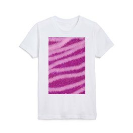 Light Purple Glitter Zebra Magic Collection Kids T Shirt
