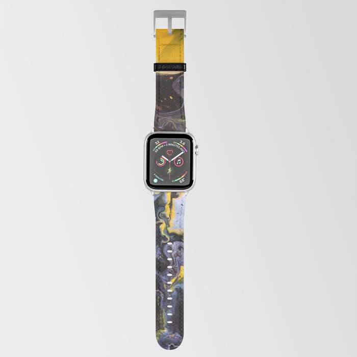 Black and yellow marble Apple Watch Band