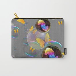 SURREAL YELLOW BUTTERFLIES & SOAP BUBBLES Carry-All Pouch