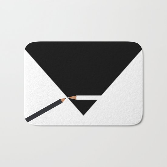 black and white Bath Mat