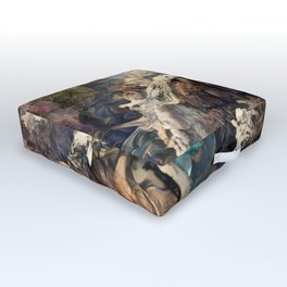 Sunset Waves Outdoor Floor Cushion