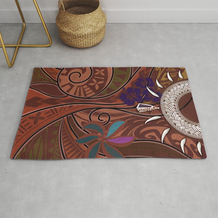 Samoan - Hawaiian - Polynesian Tribal Threads Rug