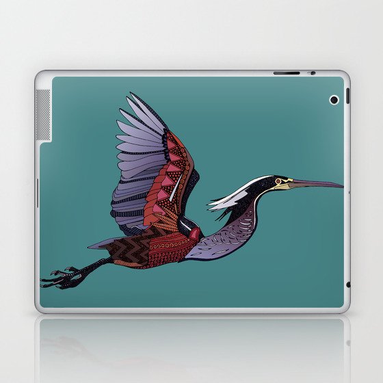 Agami heron teal Laptop & iPad Skin