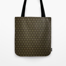 Asanoha Pattern Gold-Gradient  Tote Bag