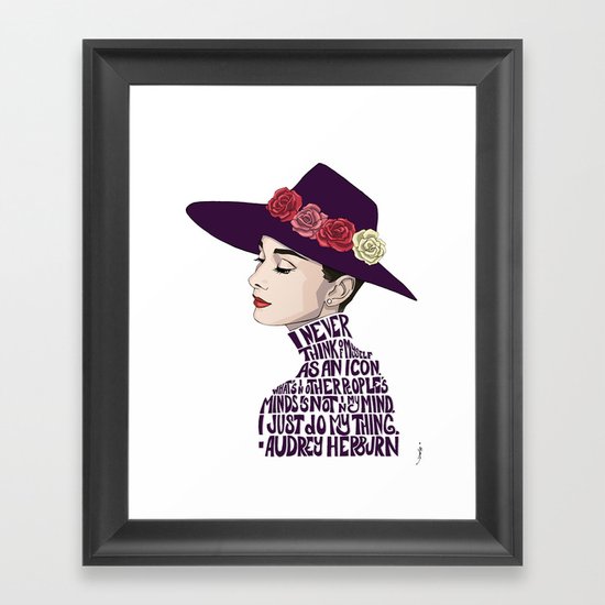 Audrey Hepburn Framed Art Print