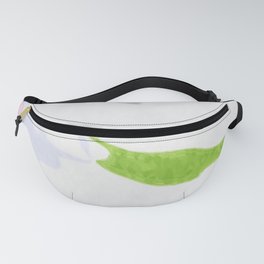 White and Shapes Fanny Pack