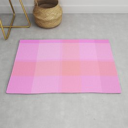 Amera - Geometric Modern Minimal Colorful Retro Summer Vibes Art Design in Pink Area & Throw Rug