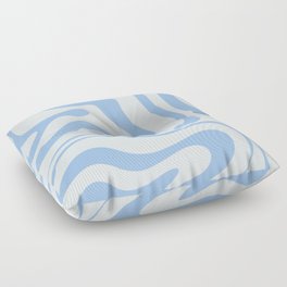 Soft Liquid Swirl Abstract Pattern Square in Powder Blue Floor Pillow