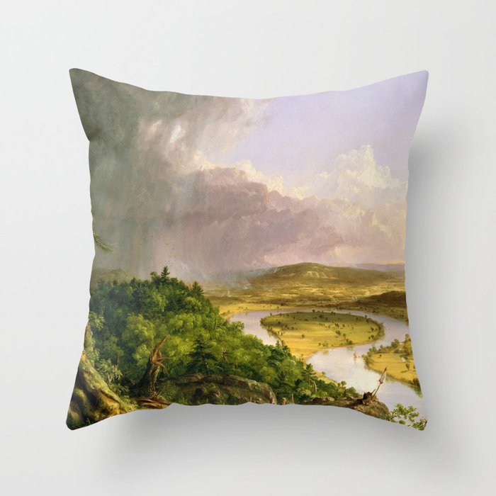 The Oxbow (Connecticut River near Northampton) by Thomas Cole Throw Pillow