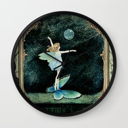 Bubble Romp ~ Altered Ida Rentoul Outhwaite Fairy in Vintage Frame  Wall Clock