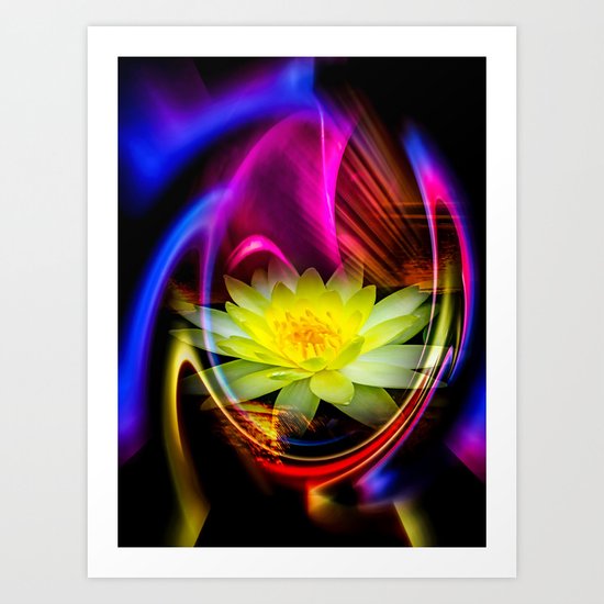 Flower Magic -Water lily Art Print