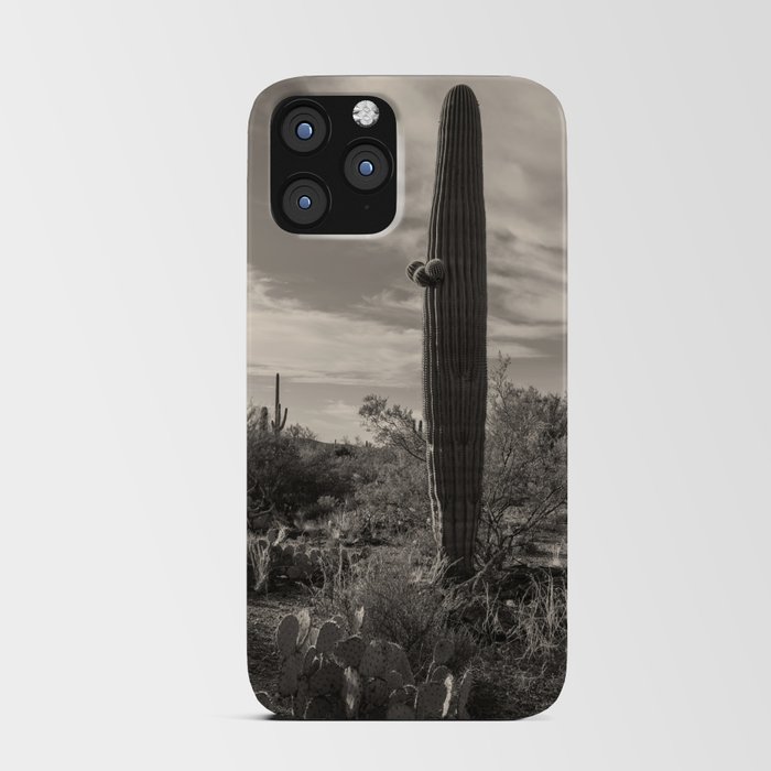Saguaro Stands bw iPhone Card Case