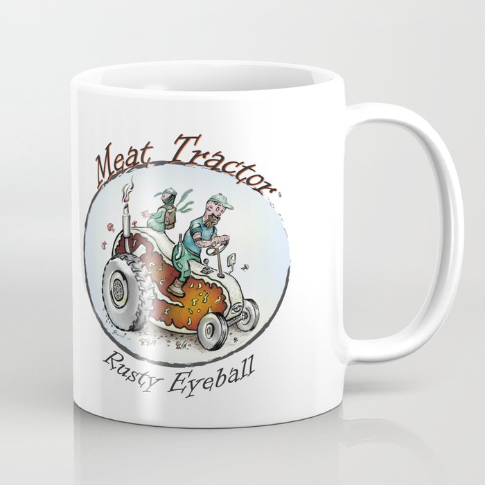 Meat Tractor Color Reverse Text Coffee Mug