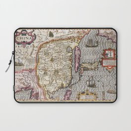 Map of China - Mercator - 1606 Vintage pictorial map Laptop Sleeve