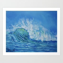 North Shore Wave Art Print | Hawaiianwaveprints, Whitecrestedwave, Acrylic, Ripcurl, Turquoisewave, Oil, Tropicalwave, Painting, Tropicalwaveprints, Hawaiianwave 