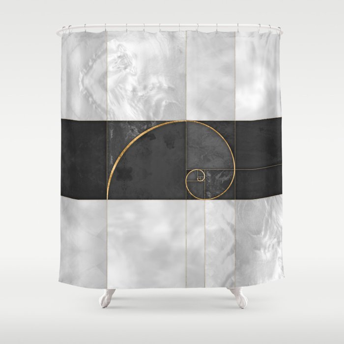 Golden Spiral - Sacred Geometry Shower Curtain