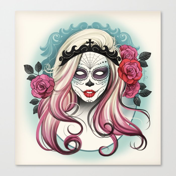 Dia De Los Muertos Canvas Print By Tatiferrigno Society6