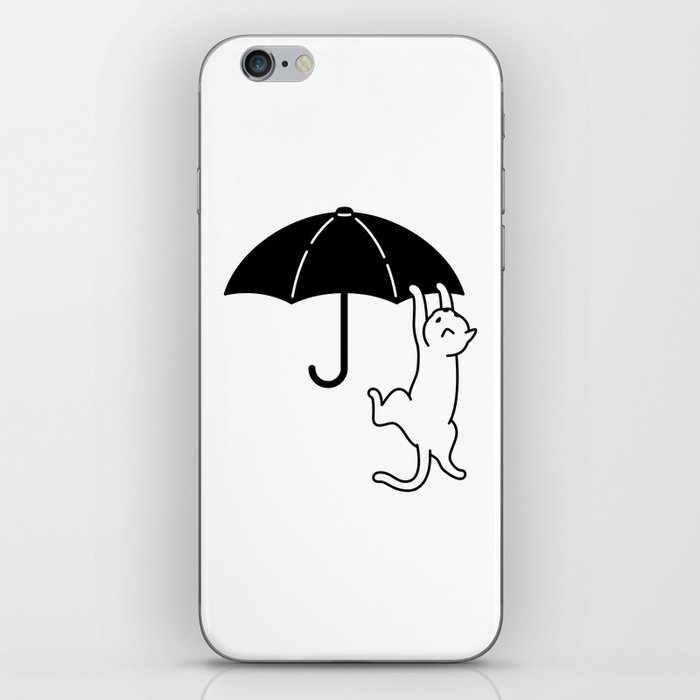 Cat & Umbrella / Type B iPhone Skin