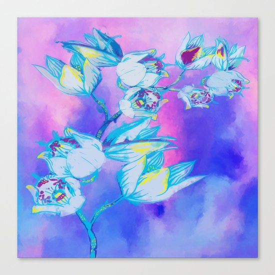 Blue flower abstract Canvas Print