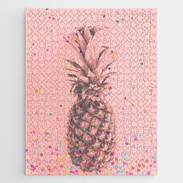 Funny Pineapple in Pink Jigsaw Puzzle