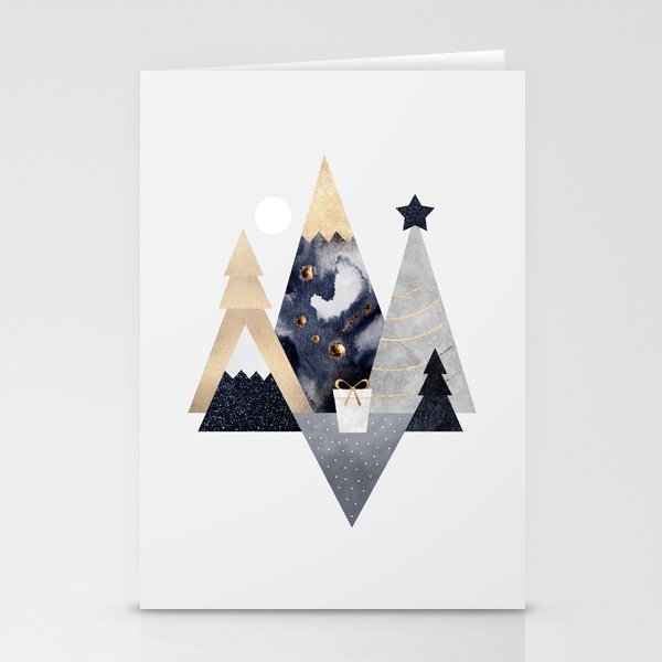 Christmas Mountains Stationery Cards