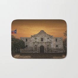 The Alamo Mission in San Antonio Texas with the Lonestar Flag Flying No.0256 A Fine Art Historical P Bath Mat | History, Monument, Mission, America, Landscape, Photo, Alamomission, Lonestarstate, American, Sanantonio 