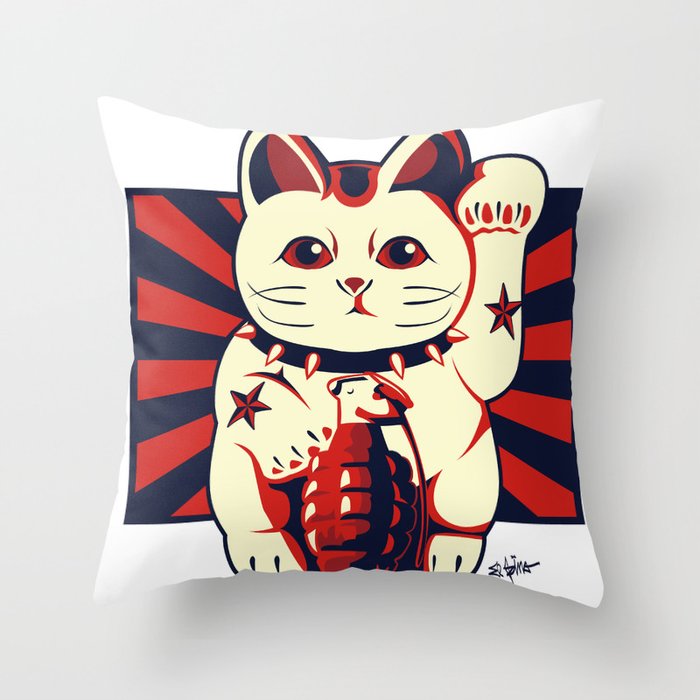 lucky cat cushion