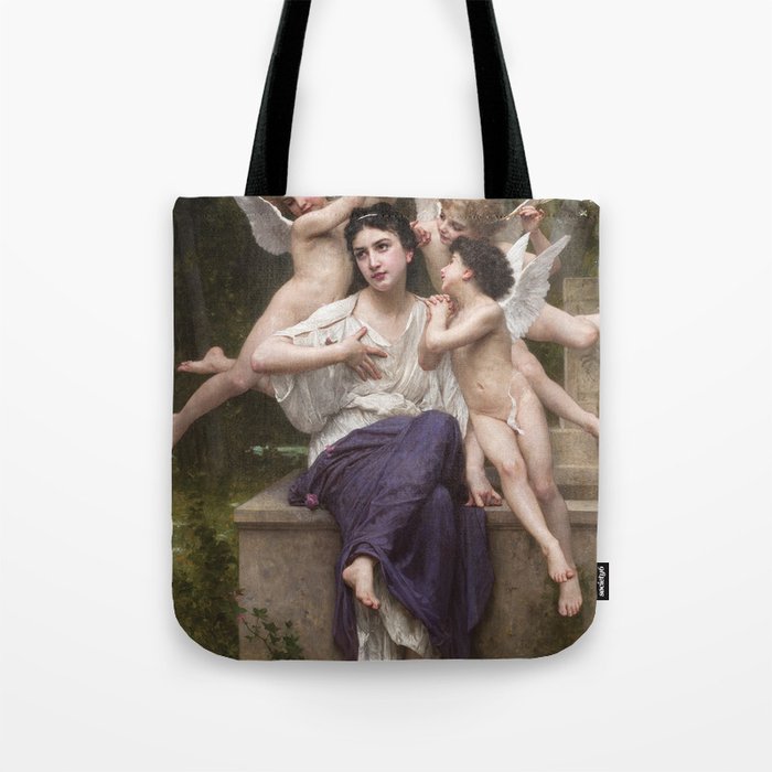 A Dream of Spring - William-Adolphe Bouguereau Tote Bag
