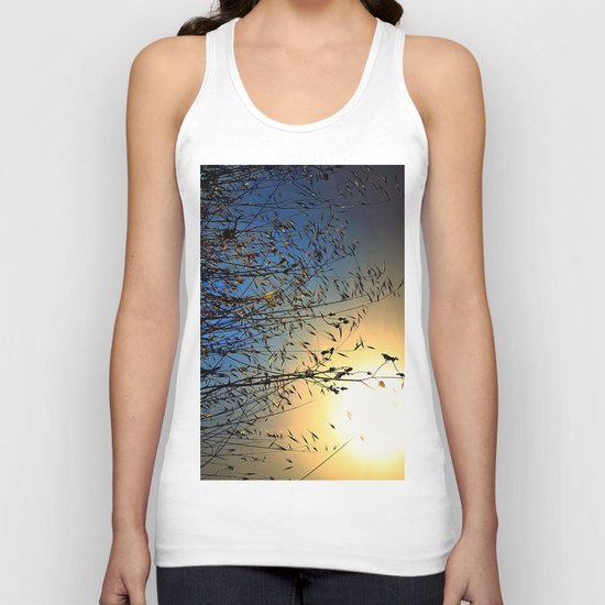grass at sunset Unisex Tank Top
