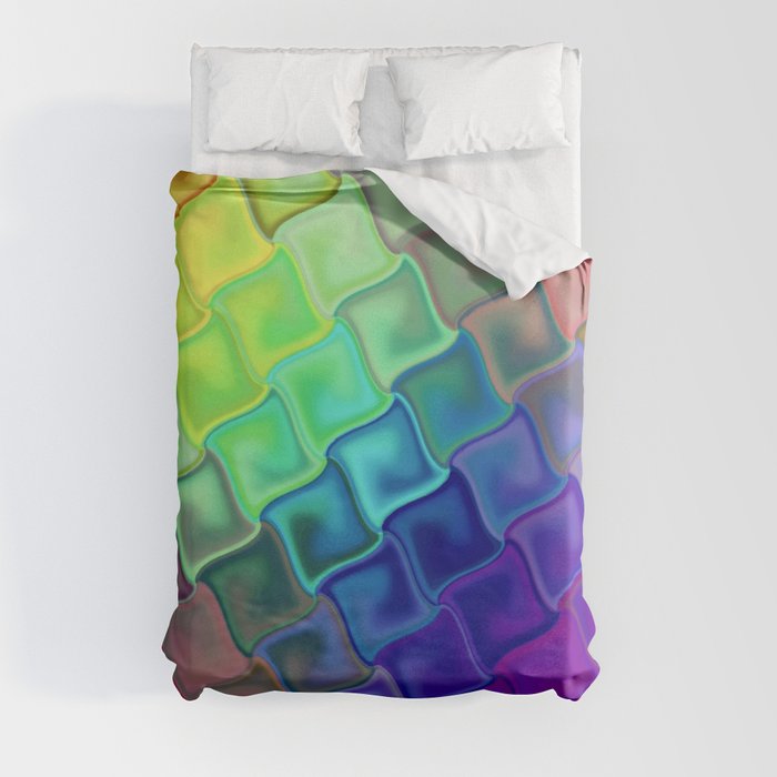 DIAMOND RAINBOW MELT. Duvet Cover