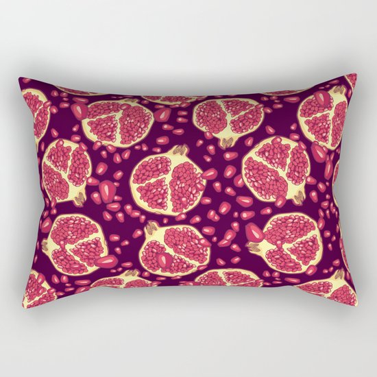 Pomegranate pattern. Rectangular Pillow