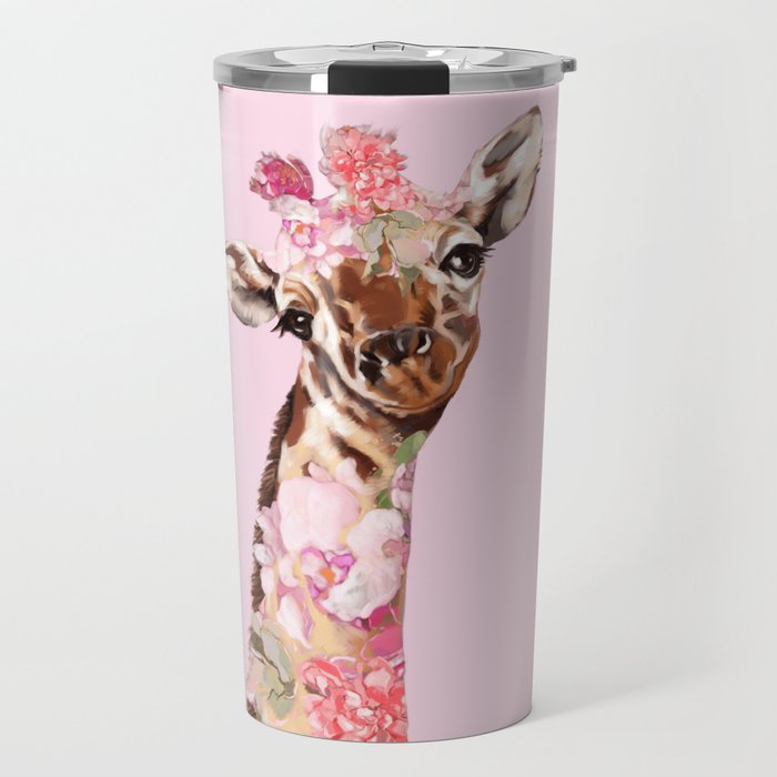 Flower Giraffe Travel Mug by bignosework | Society6 Flower Giraffe Travel Mug by bignosework | Society6