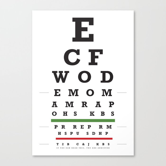 Crossfit chart Canvas Print