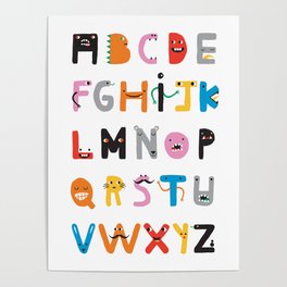ABC The Monster Alphabet Poster