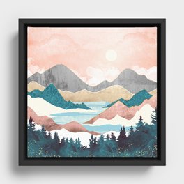 Lake Sunrise Framed Canvas